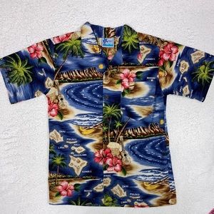 RJC Hawaiian button down shirt 8/10